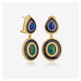 Серьги из желтого серебра