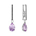 Серьги из белого золота с аметистами 14,02 ct