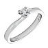 Кольцо из белого золота с бриллиантом 0,201 ct