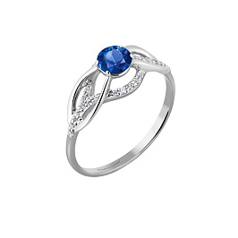 Кольцо из белого золота с сапфиром 0,435 ct