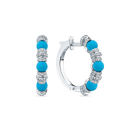 Серьги из белого золота