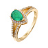 Кольцо из желтого золота с изумрудом 0,73 ct
