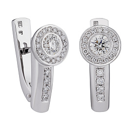 Серьги из белого золота с бриллиантами 0,47 ct