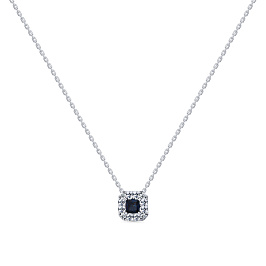 Колье из белого золота с сапфиром 0,392 ct