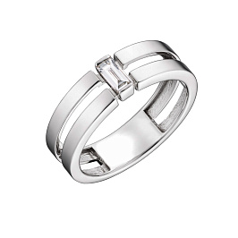 Кольцо из белого золота с бриллиантом 0,2 ct