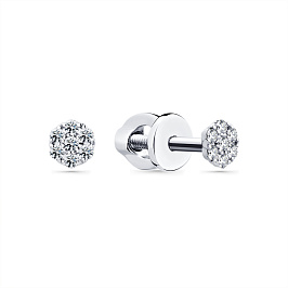 Серьги из белого золота с бриллиантами