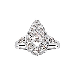 Кольцо из белого золота с бриллиантами 0,23 ct