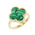 Кольцо из желтого золота с малахитом 4,5 ct