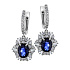Серьги из белого золота с сапфирами 2,66 ct