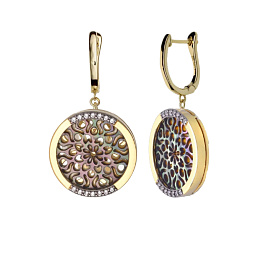 Серьги из серебра с перламутром