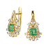 Серьги из желтого золота с изумрудами 0,79 ct