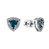Серьги из белого золота с топазами 0,853 ct