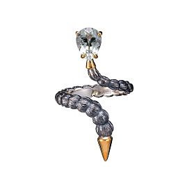 Кольцо из серебра с празиолитом