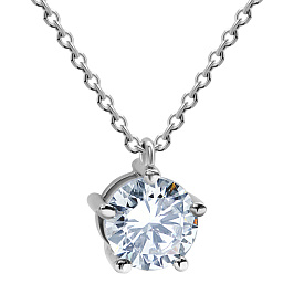 Колье DANAYA  из белого золота с бриллиантом 1,01 ct