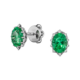 Серьги из  с изумрудами 2,88 ct