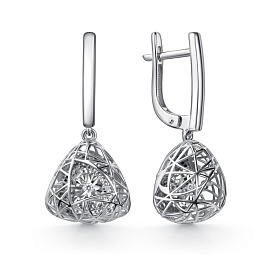 Серьги из белого золота