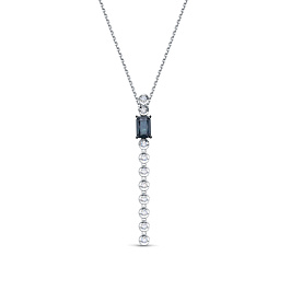 Колье из белого золота с сапфиром 0,535 ct