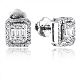 Серьги золотые с бриллиантами