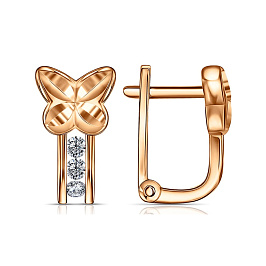 Серьги из розового золота