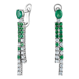 Серьги из белого золота