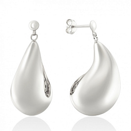 Золотые серьги капли пусеты