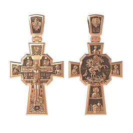 Крест из розового золота