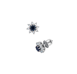 Серьги из белого золота с сапфирами 0,87 ct