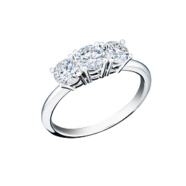 Кольцо из белого золота с бриллиантами 0,4 ct