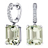 Серьги из белого золота с празиолитами 9,4 ct