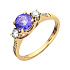 Кольцо из желтого золота с танзанитом 0,77 ct