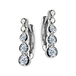 Серьги из белого золота