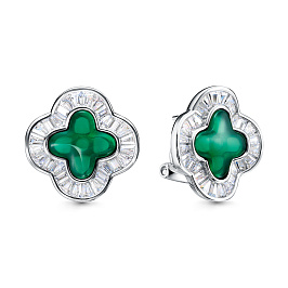 Серьги из серебра с агатом