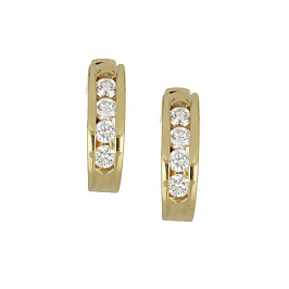 Серьги из желтого золота с бриллиантами