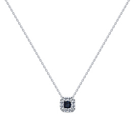 Колье из белого золота с сапфиром 0,392 ct