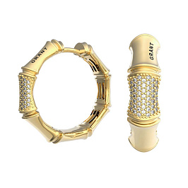 Серьги из желтого золота с бриллиантами