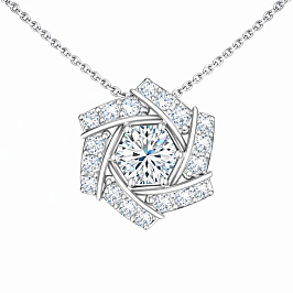 Колье ALROSA  из белого золота с бриллиантами 0,31 ct