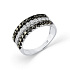 Кольцо из белого золота с черными бриллиантами