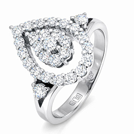 Кольцо из белого золота