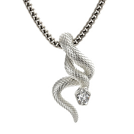 Подвеска из белого золота с бриллиантами 0,192 ct