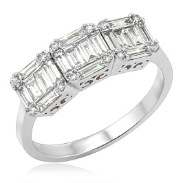 Кольцо из белого золота