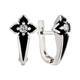 Серьги из белого золота с бриллиантами 0,235 ct