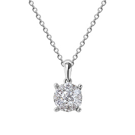 Колье из белого золота с бриллиантами 0,11 ct