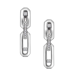 Серьги из белого золота с бриллиантами