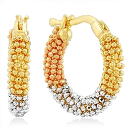 Серьги кольца из золота