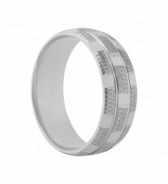 Кольцо из белого серебра