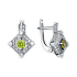 Серьги из белого золота с демантоидами 0,593 ct