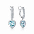 Серьги из белого золота с аквамаринами 3,264 ct