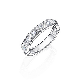 Кольцо из белого золота с бриллиантами