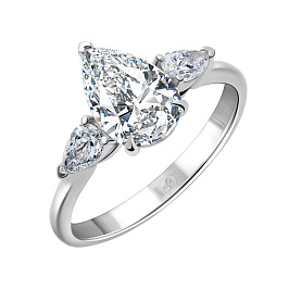 Кольцо из белого золота с бриллиантами 1,27 ct