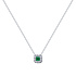 Колье из белого золота с изумрудом 0,31 ct